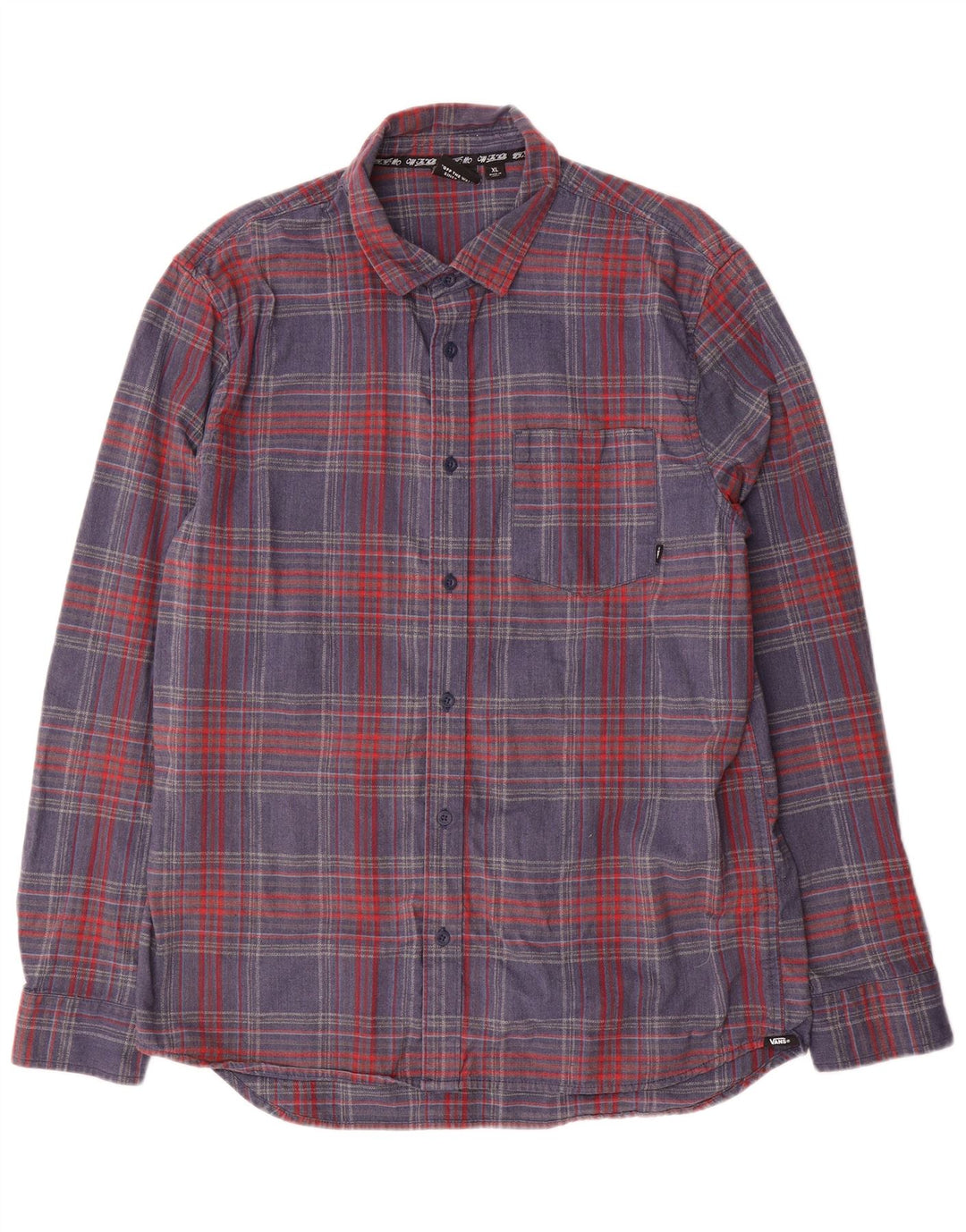 Męska koszula flanelowa Vans XL w wielokolorową kratę, bawełniana