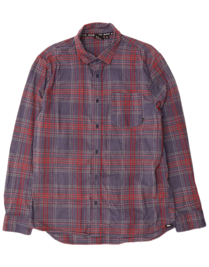 Męska koszula flanelowa Vans XL w wielokolorową kratę, bawełniana