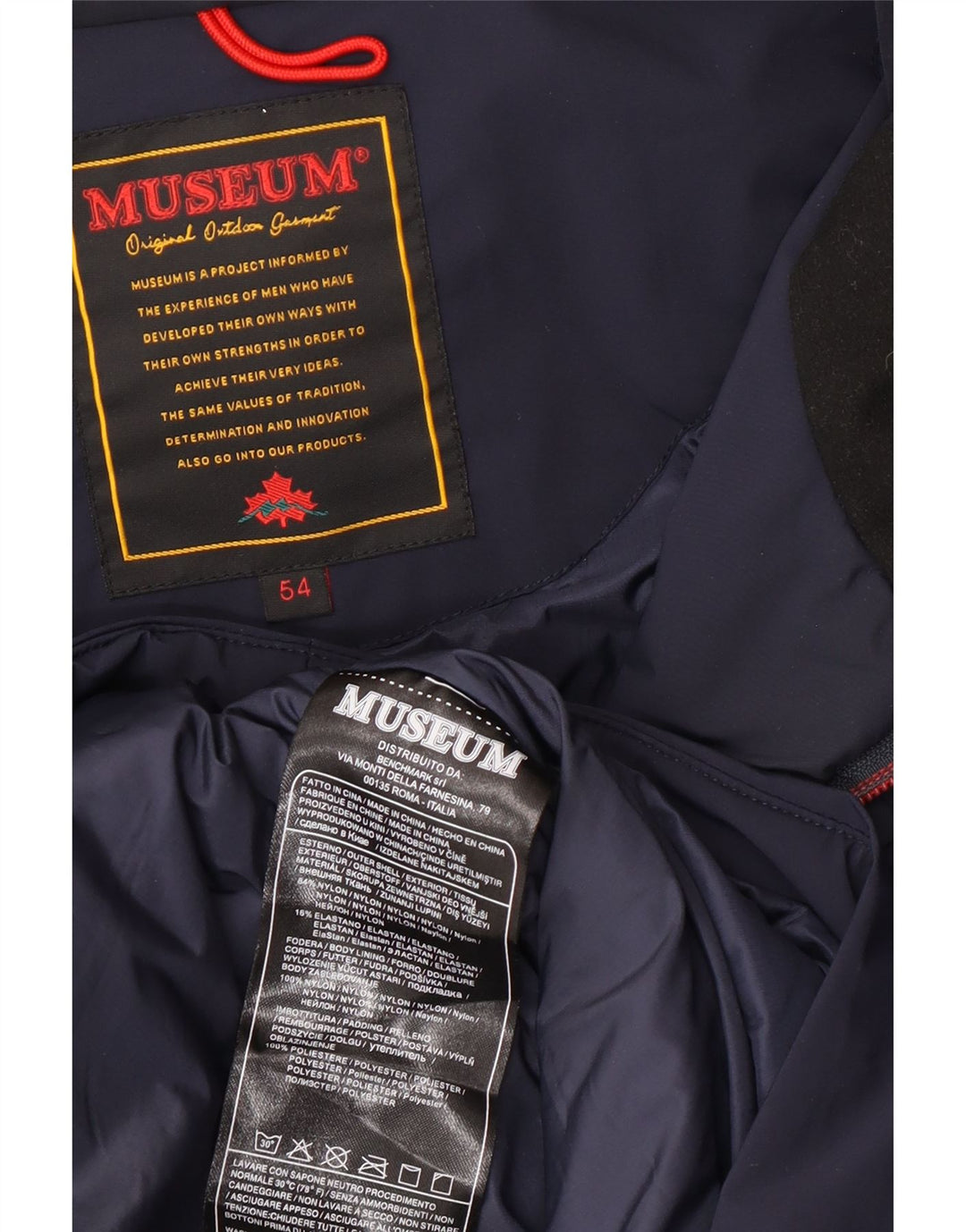 Męska kurtka parka z kapturem Museum IT 54 2XL Granatowy Nylon