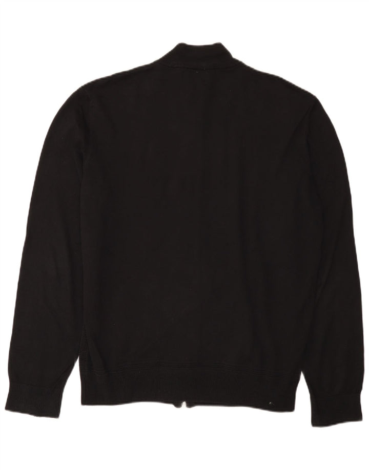Zara Męski sweter rozpinany, duży, czarny, bawełniany
