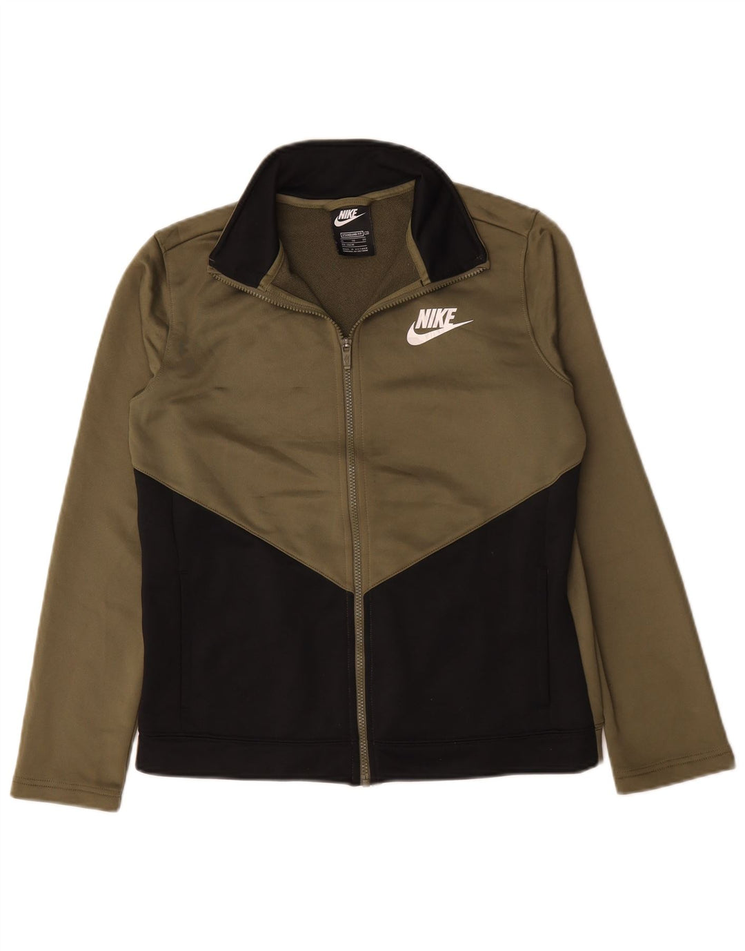 Chłopięca kurtka dresowa Nike 13-14 lat XL, khaki, poliester z blokami kolorów