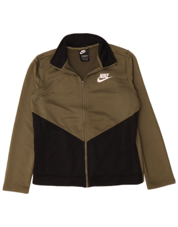 Chłopięca kurtka dresowa Nike 13-14 lat XL, khaki, poliester z blokami kolorów