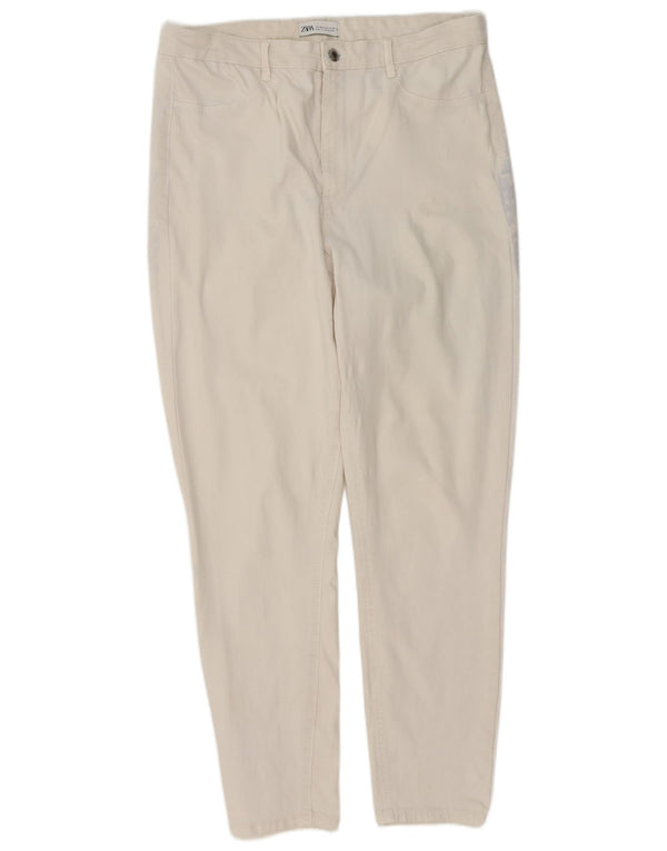Damskie jeansy zwężane Zara EU 46 2XL W36 L28 Beżowa bawełna