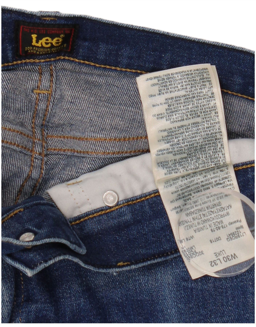 Lee Męskie Luke Slim Jeans W30 L32 Niebieskie bawełniane