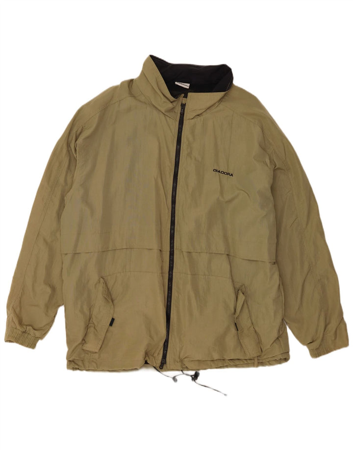 Męska kurtka przeciwdeszczowa Diadora UK 40, duża, khaki, poliamid