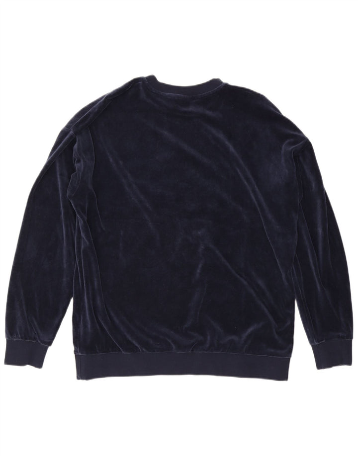 Damska bluza oversize z grafiką ADIDAS, UK 12, średni granat