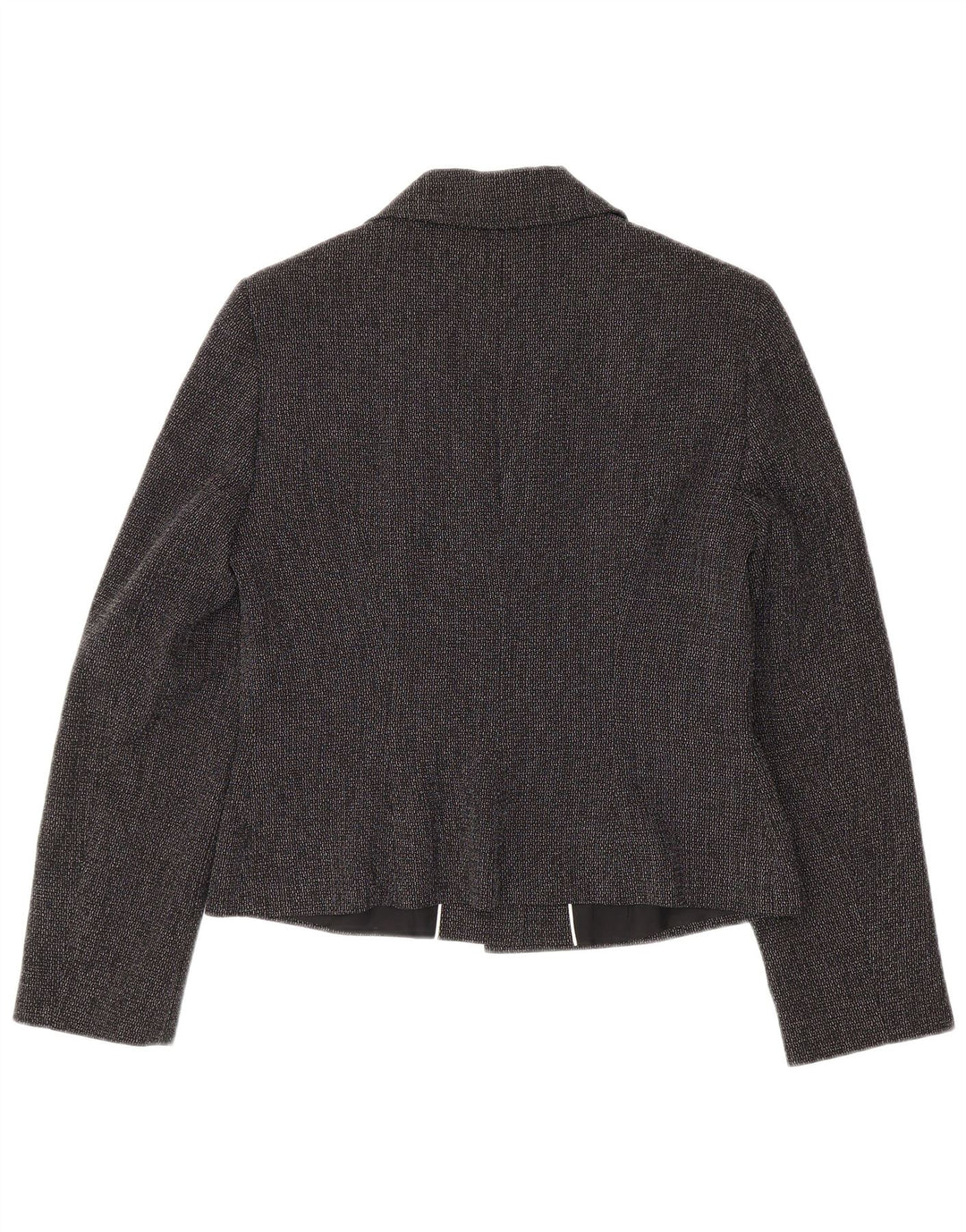 WALLIS Womens 1 Button Blazer Jacket UK 14 Medium Grey Polyester