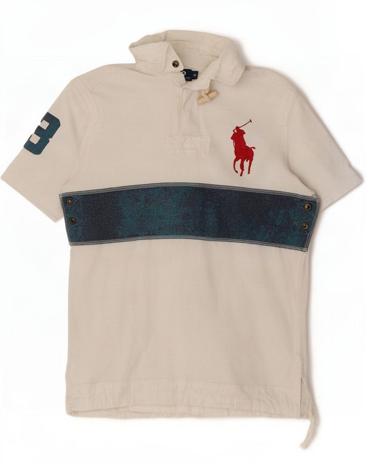 Męska koszulka polo Polo Ralph Lauren z grafiką, w kolorze średniej bieli