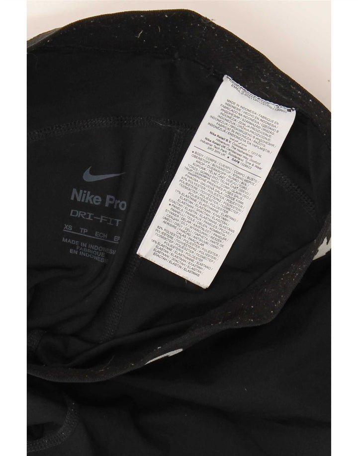 Damskie legginsy Nike Dri Fit Graphic UK 4 XS, czarny poliester