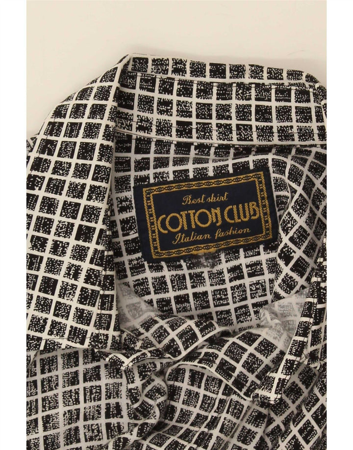 Męska koszula z krótkim rękawem Cotton Club, duża, czarna kratka