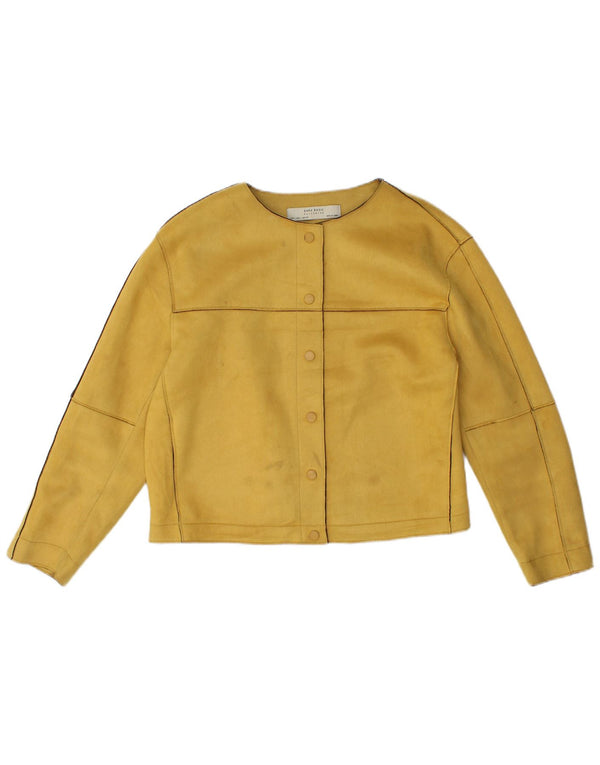 Damska kurtka bomberka Zara Crop UK 16, duża, żółta