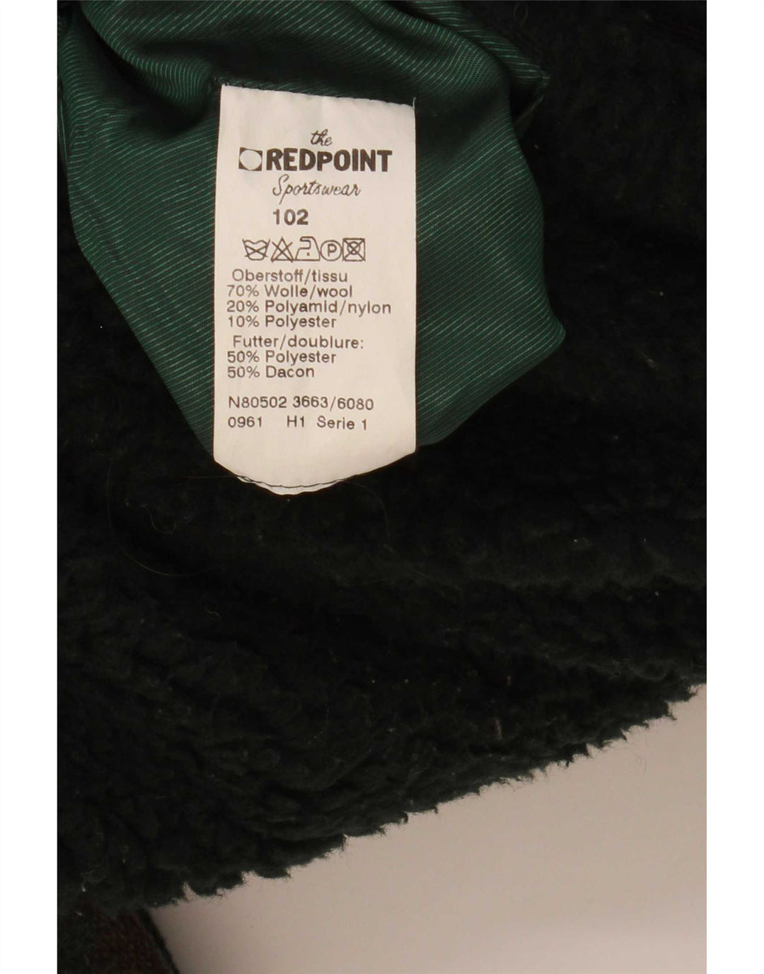 Męski płaszcz wiatrówkowy Redpoint UK 42 XL Zielona geometryczna wełna