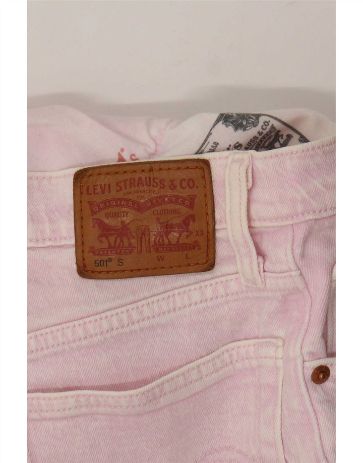 Damskie jeansy Levi's 501 Straight Small W27 L29 Różowe