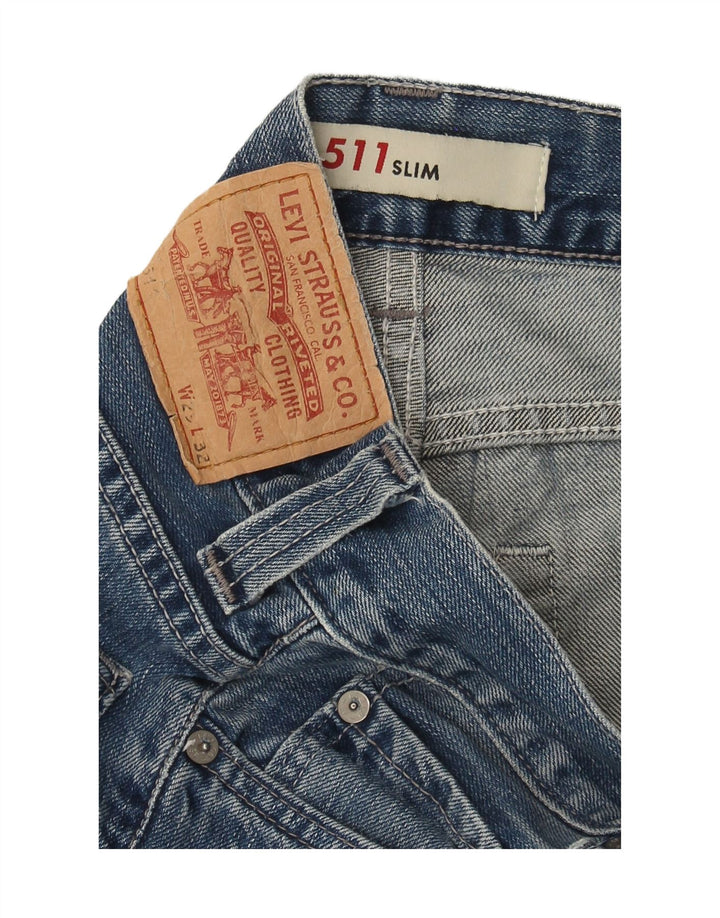 LEVI'S Womens 511 Slim Denim Shorts W29 Medium  Blue