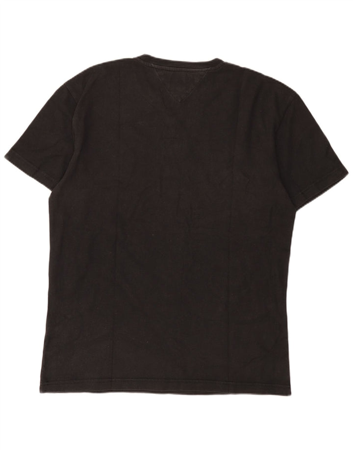 T-shirt męski Tommy Hilfiger, duży, czarny, bawełniany