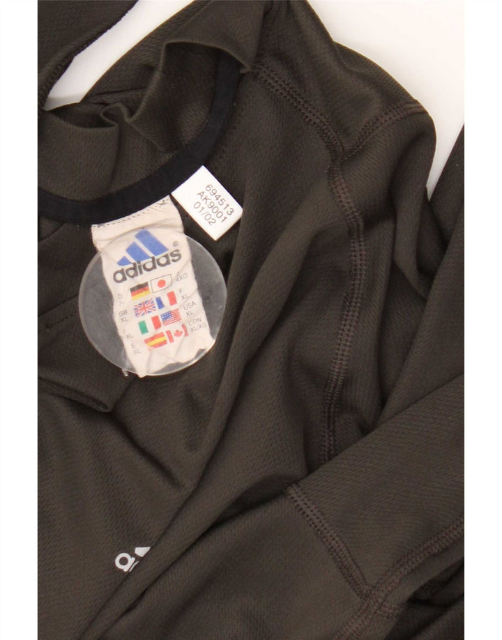 Adidas Męska koszulka z długim rękawem XL Khaki Poliester