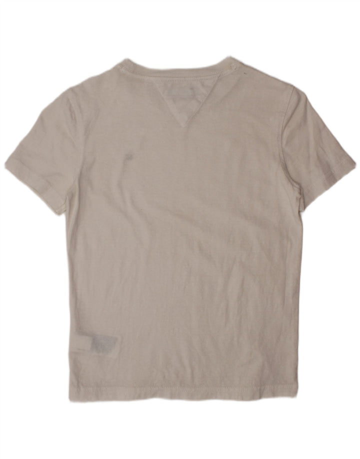 T-shirt chłopięcy TOMMY HILFIGER 7-8 lat, biała, bawełniana