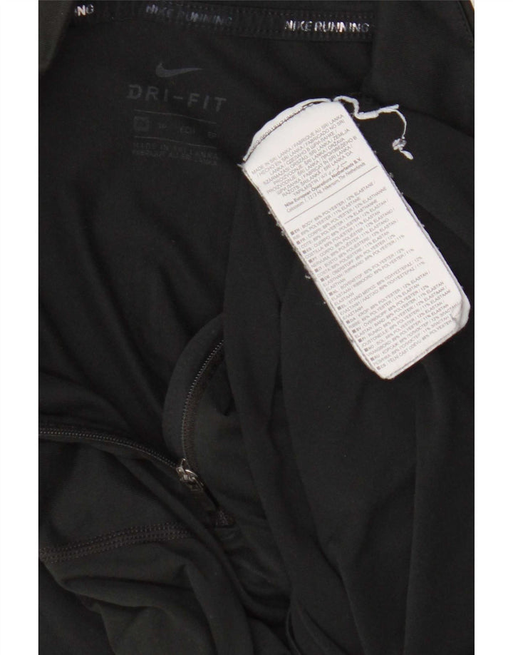 Damski dres Nike Dri Fit z zamkiem błyskawicznym na szyi, UK 6 XS, czarny poliester