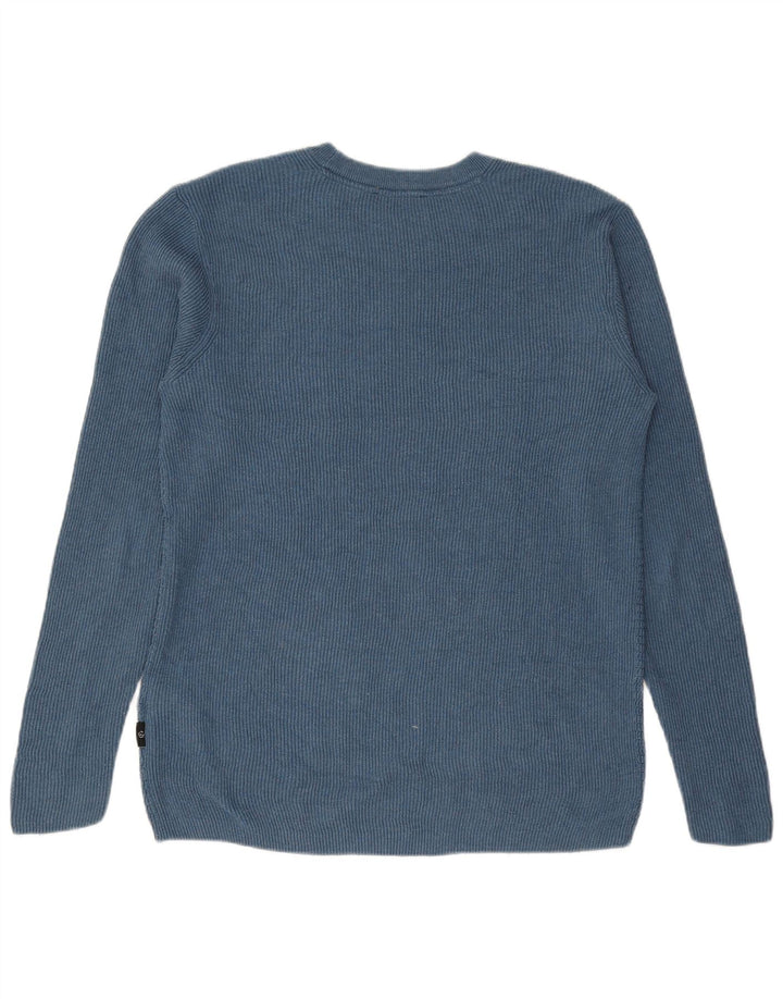Męski sweter Ted Baker z okrągłym dekoltem, rozmiar 3, średni niebieski, bawełniany