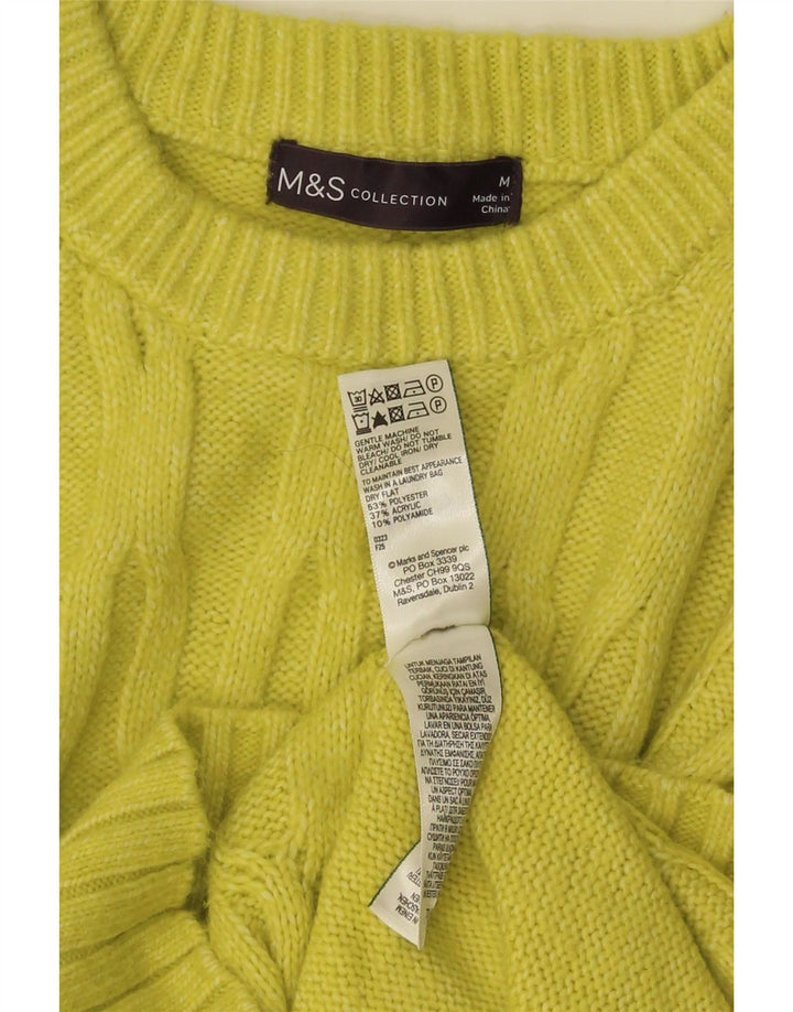 Sweter damski Marks & Spencer z okrągłym dekoltem, UK 14, średni żółty