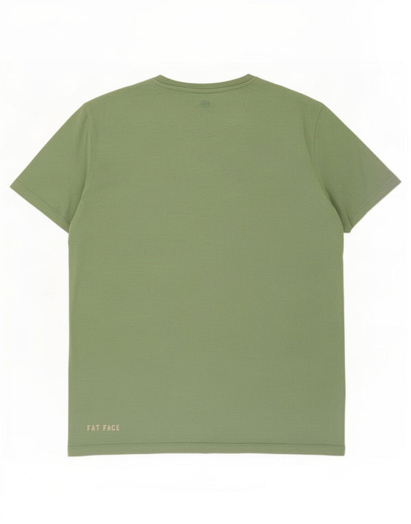 Męski T-shirt z grafiką Fat Face, duży, zielony, bawełniany