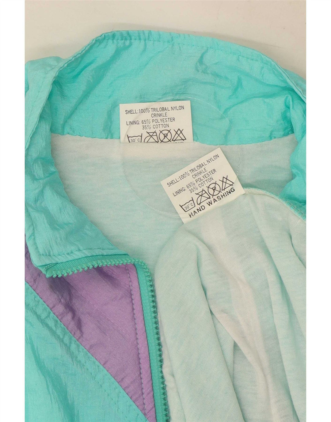Męski pełny dres MC Ross XL, turkusowy nylon z blokami kolorów