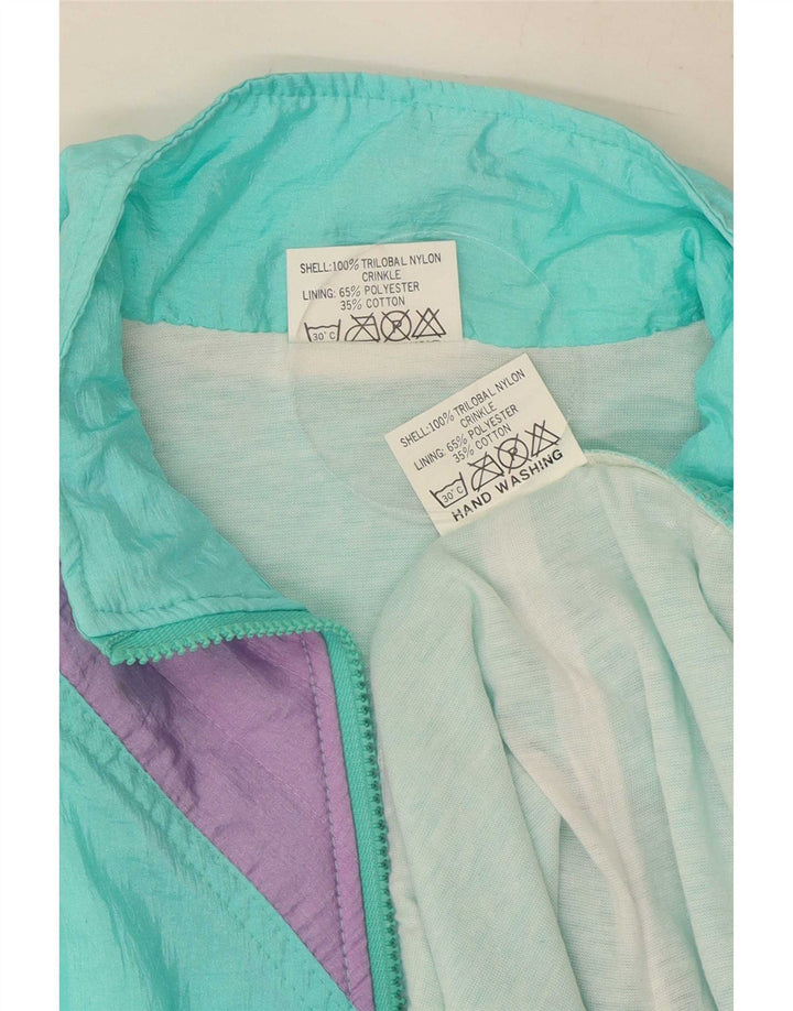 Męski pełny dres MC Ross XL, turkusowy nylon z blokami kolorów