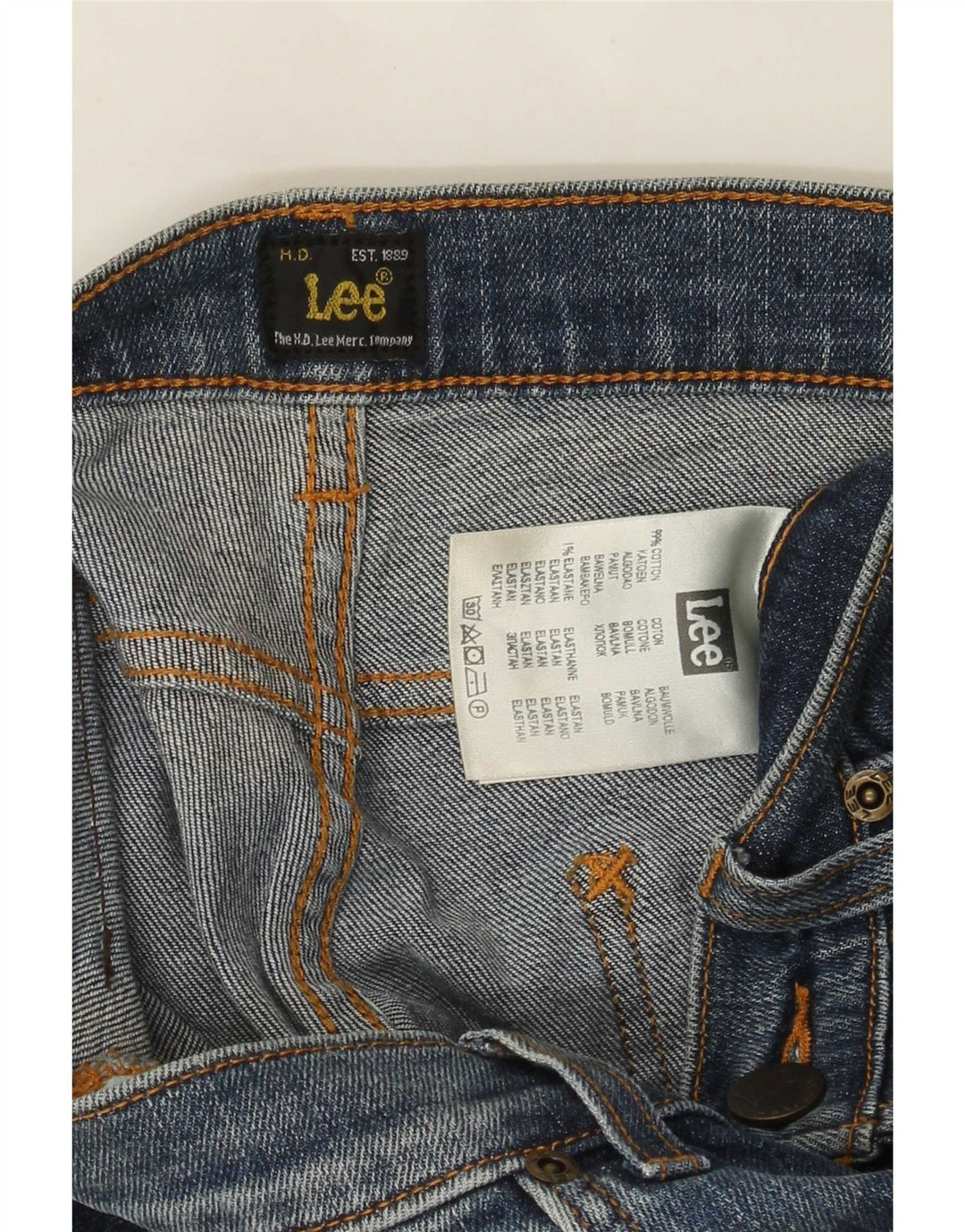 Męskie jeansy Lee Powell Slim W30 L28 Niebieskie bawełniane