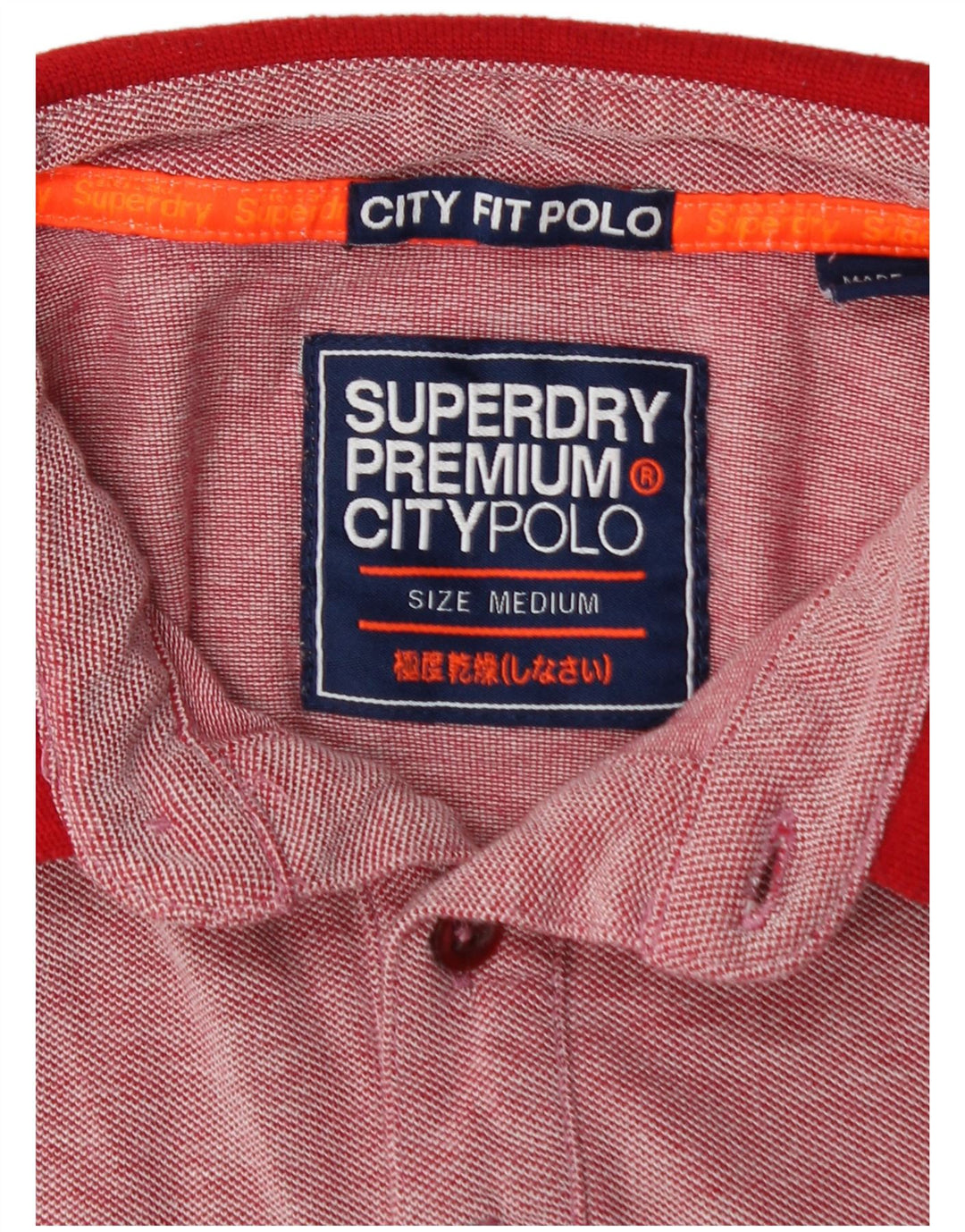 Męska koszulka polo SUPERDRY City Fit, bawełniana w kolorze średniej czerwonej plamki