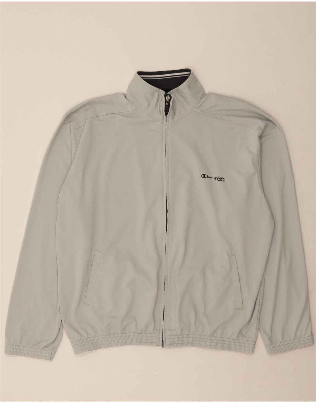 CHAMPION Mens Tracksuit Top Jacket 2XL Grey Polyester