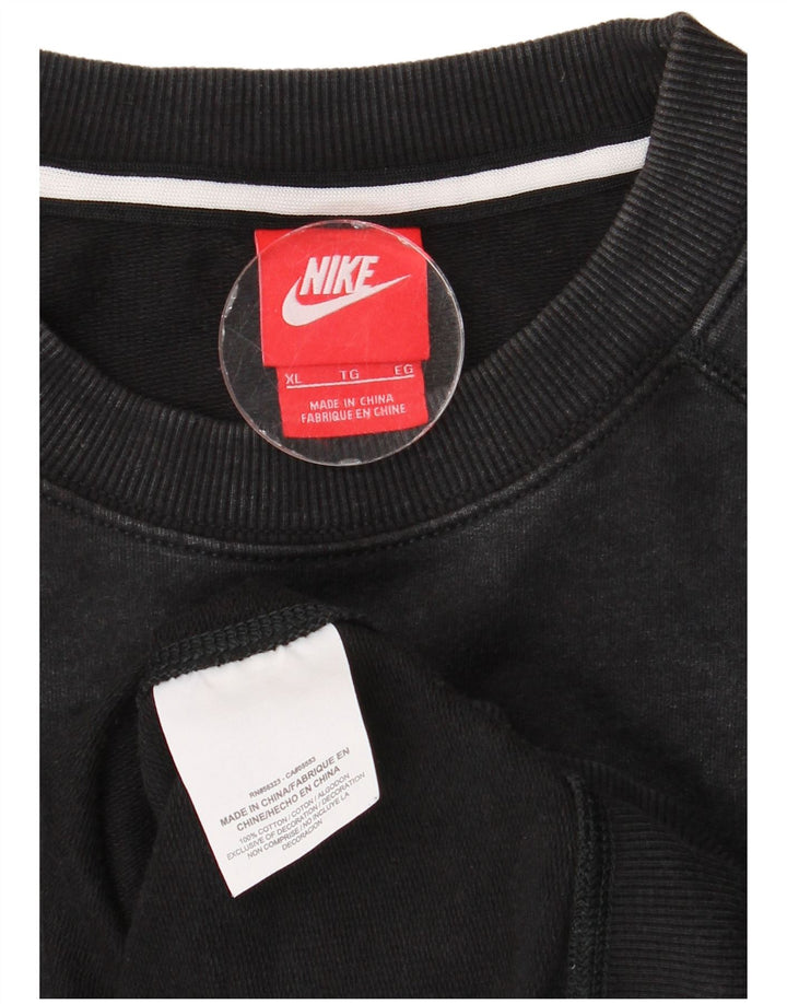 Męski sweter z grafiką Nike XL, czarny, bawełniany