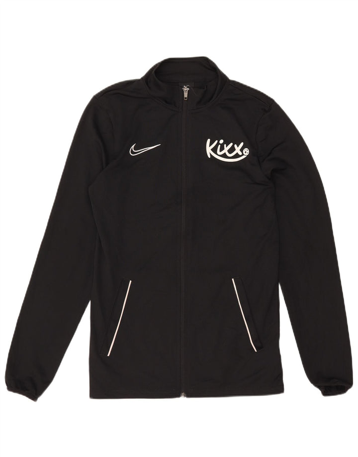Męska kurtka dresowa Nike Dri Fit Graphic, mała, czarna, poliestrowa