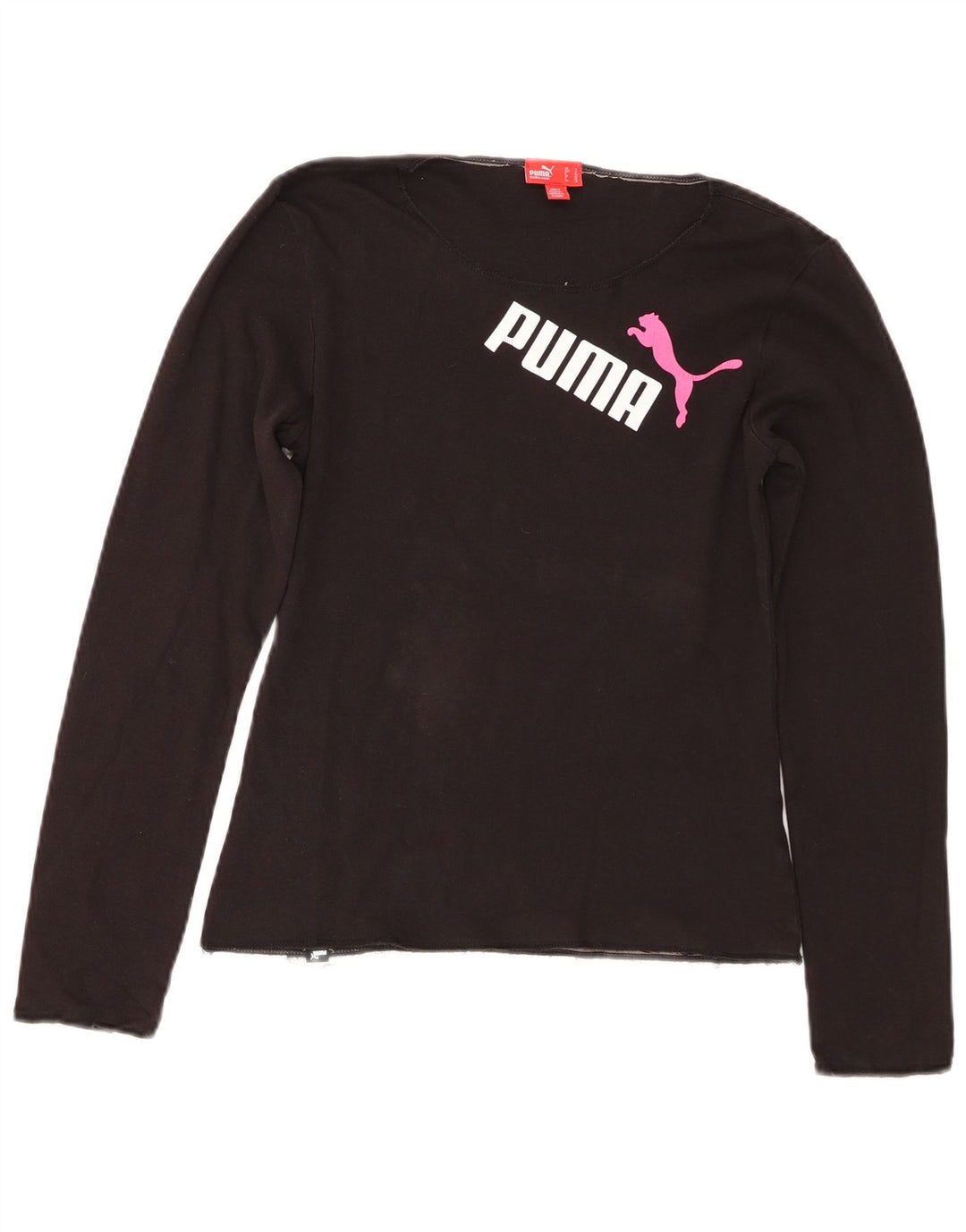Damska koszulka z grafiką Puma z długim rękawem UK 10, mała czarna