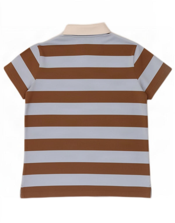 Damska koszulka polo do rugby Tommy Hilfiger UK 20 2XL Brązowa, bawełniana w paski
