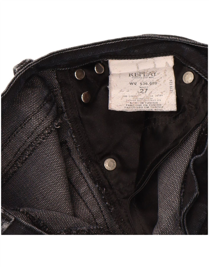 Damskie jeansy Skinny Replay W27 L29 granatowe
