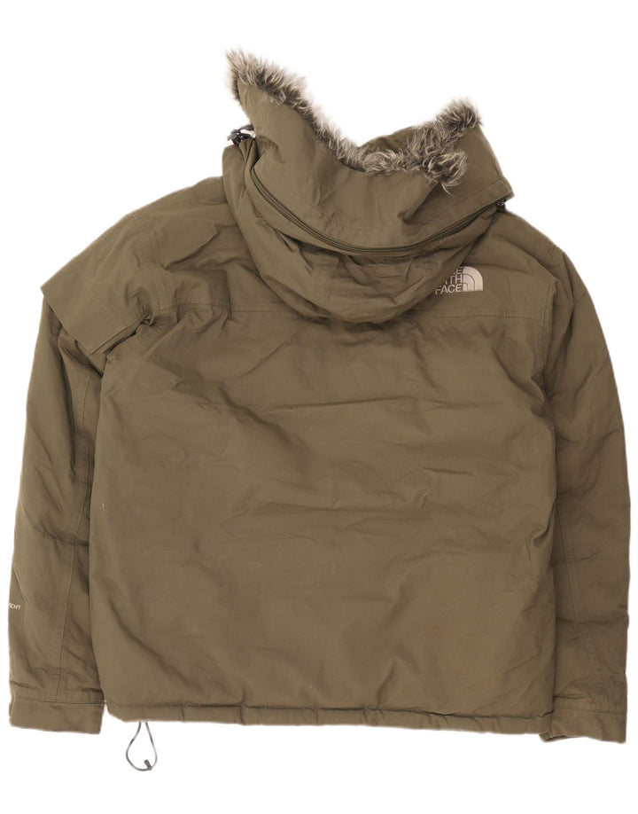 Męska wyściełana kurtka z kapturem The North Face UK 38, średni nylon khaki