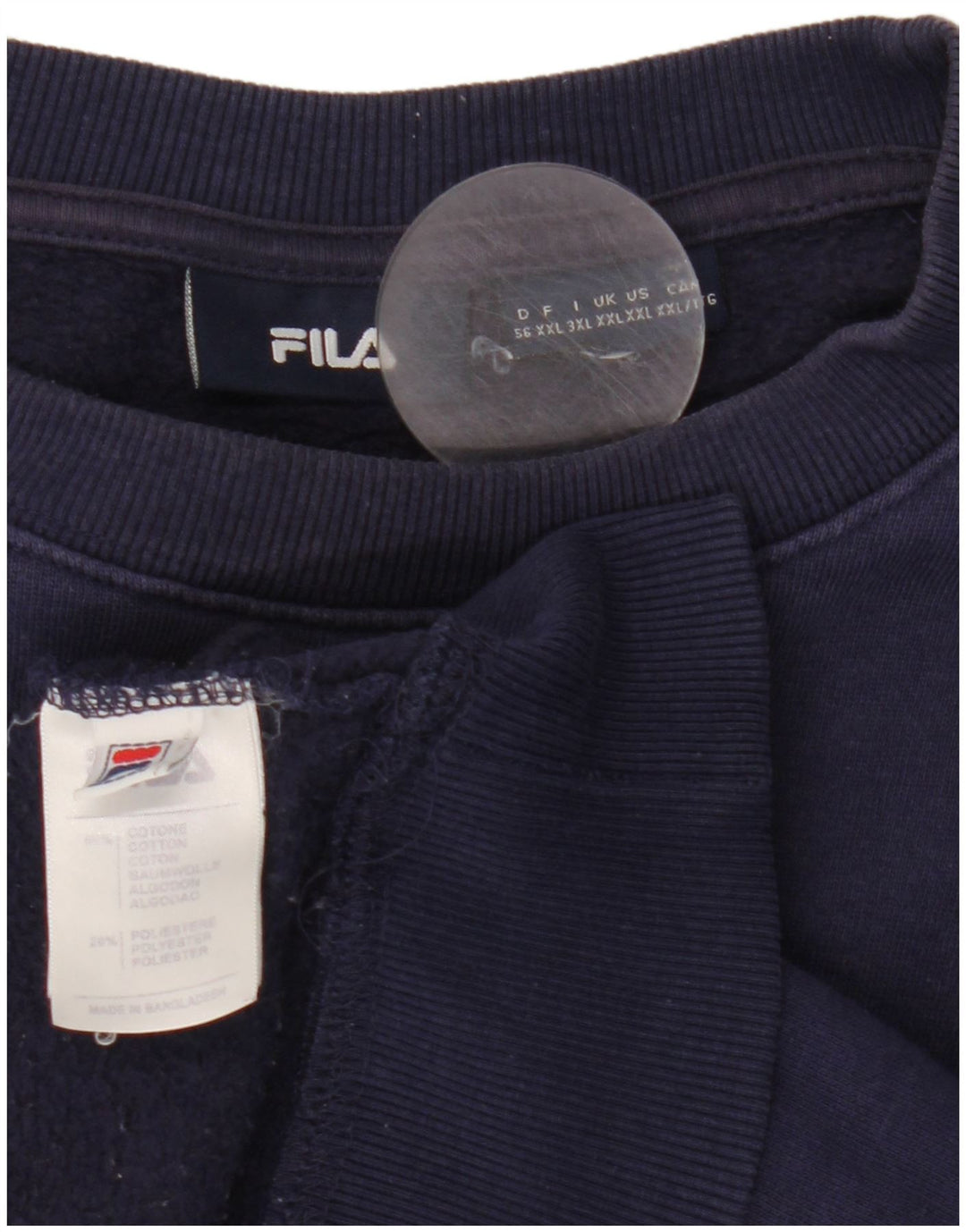 Męska bluza z grafiką Fila 2XL, granatowa, bawełniana
