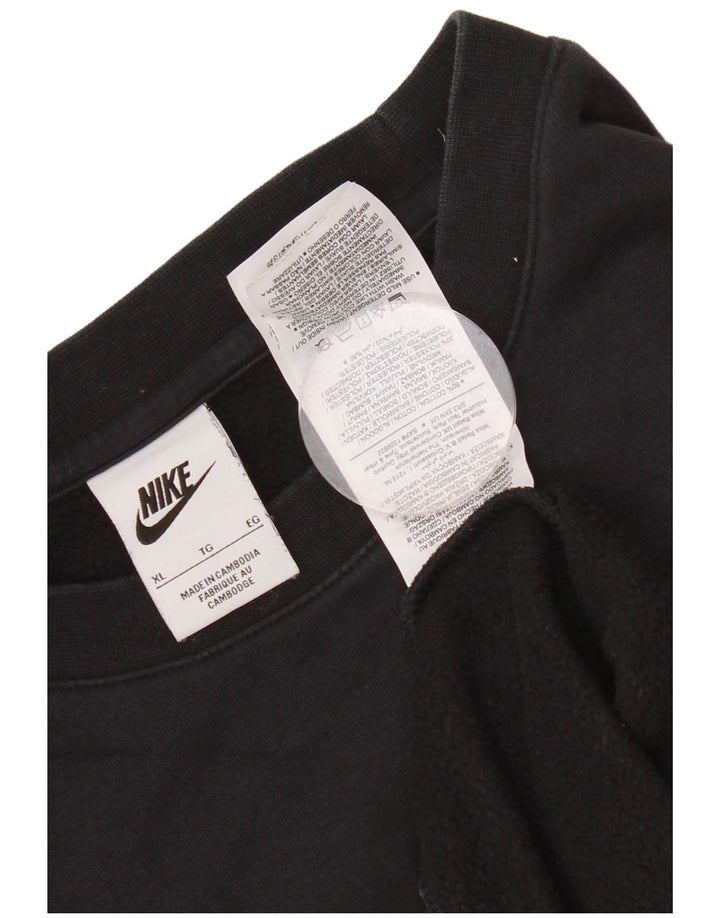 Męski sweter z grafiką Nike XL, czarny, bawełniany