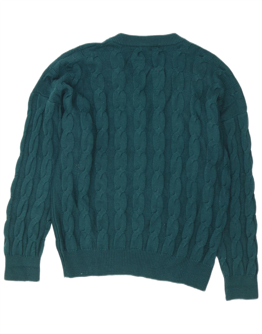 Męski sweter Fila z dekoltem w szpic IT 52, duży, zielony, z dziewiczej wełny