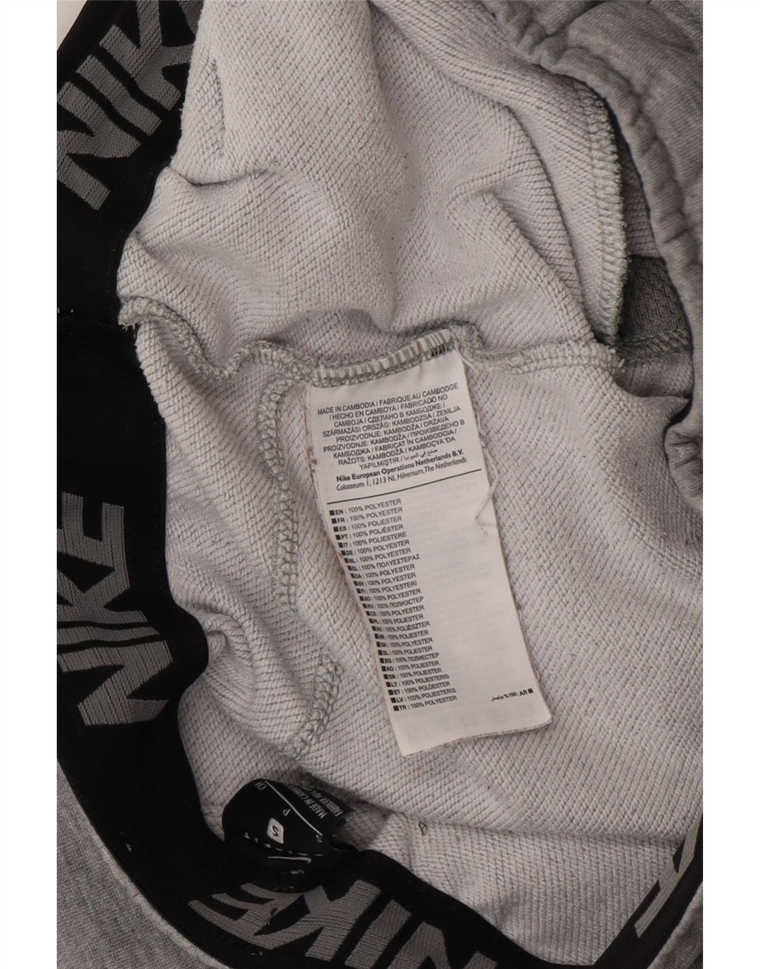 Męskie spodnie dresowe Nike, małe, szare, poliestrowe