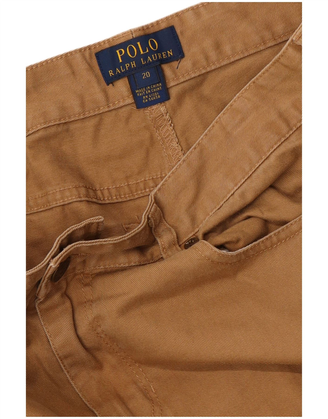 POLO RALPH LAUREN Spodnie chino chłopięce slim fit 15-16 lat W32 L33 Brązowe