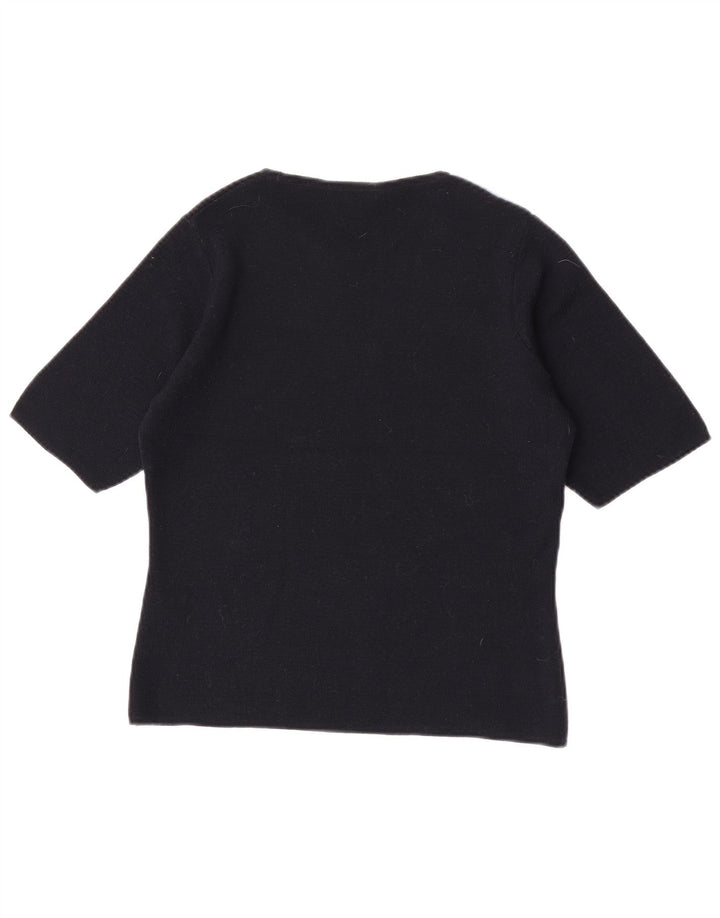 Marks & Spencer Damski sweter z dekoltem w łódkę, UK 14, średni czarny