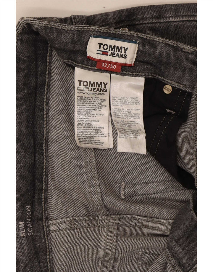 Męskie dżinsy Tommy Hilfiger Scanton Slim W32 L30 Szara bawełna