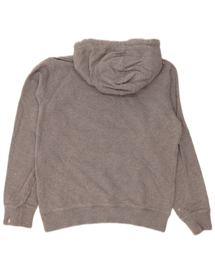 Damski sweter z kapturem i grafiką Calvin Klein Jeans, średnioszary, bawełniany