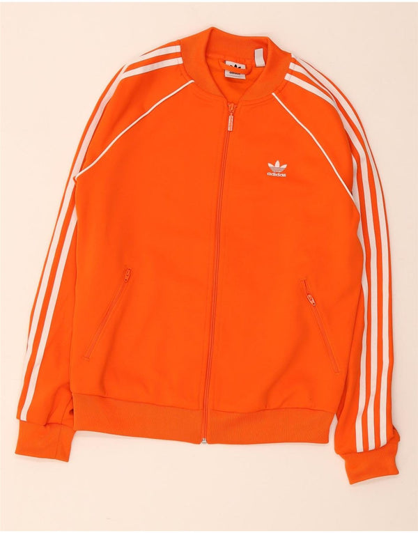 Damska kurtka dresowa Adidas UK 10, mała pomarańczowa, poliester
