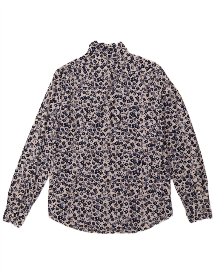 Koszula męska Massimo Dutti, duża, granatowa w kwiaty