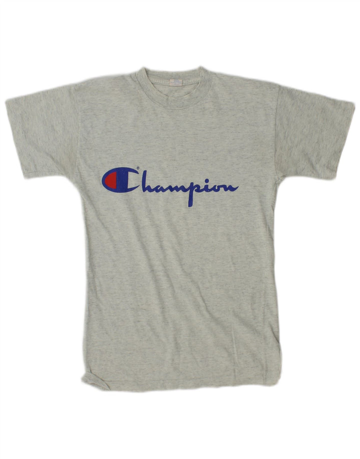 Chłopięcy T-shirt z grafiką CHAMPION 11-12 lat, duży, szary, nakrapiany, bawełniany