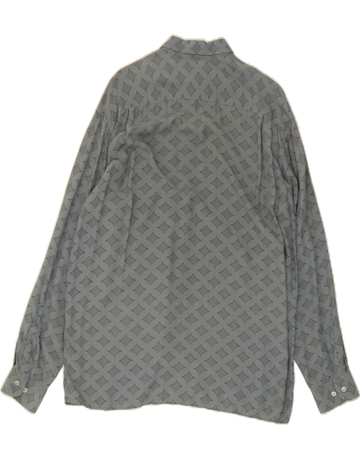 GOLFER'S Mens Shirt Medium Grey Geometric Vintage Golfer's and Second-Hand Golfer's from Messina Hembry 