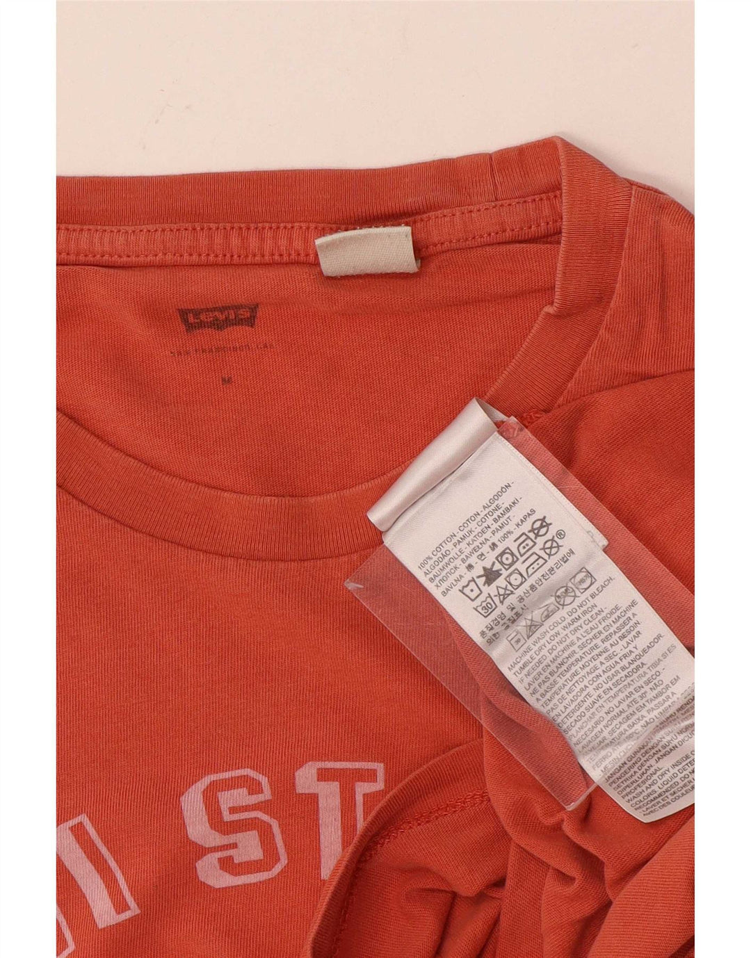 Męska koszulka z grafiką Levi's, średnia, pomarańczowa bawełna