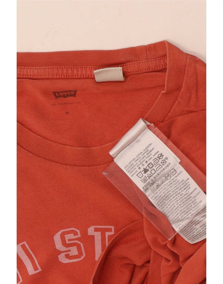 Męska koszulka z grafiką Levi's, średnia, pomarańczowa bawełna